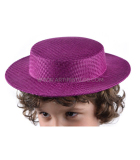 Canotier Infantil De Fibras Vegetais "gines" Morado