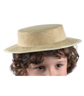 Canotier Infantil De Fibras Vegetais "bormujos" Natural