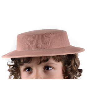 Canotier Infantil De Fibras Vegetais "bormujos" Rosa Nude