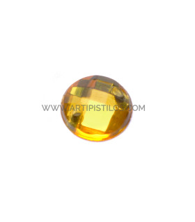 Piedra Circular Para Coser 8 Mm Amarillo - tocados y