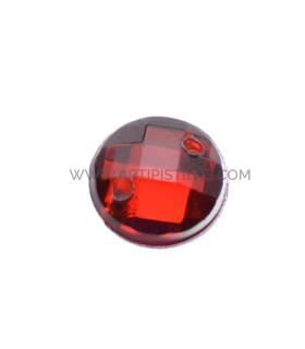 Piedra Circular Para Coser 8 Mm Rojo - tocados y