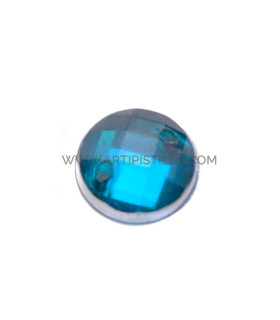 Piedra Circular Para Coser 8 Mm Turquesa - tocados y