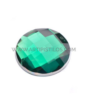 Piedra Circular Para Coser 30 Mm Verde - tocados y
