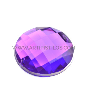 Piedra Circular Para Coser 30 Mm Morado - tocados y