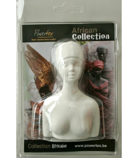 Plaster Figurines 3d - Mujer Africana Blanco - figuras de yeso