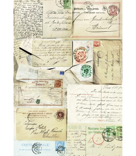Postcards Silk Paper Mix - tela de seda