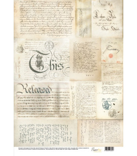 Silkpaper Old Handwriting Mix - tela de seda
