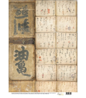 Laserprint Japanese Handwriting - tela de seda - tela de seda - tela de seda - tela de seda - tela de seda - tela de seda - madera - madera