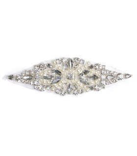 APLICACIÓN TERMOADHESIVA CON PIEDRAS 14,5 X 4,3 CM