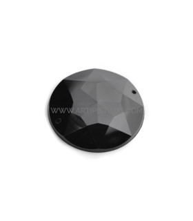 Piedra Redonda Para Coser 30 Mm Negro - tocados