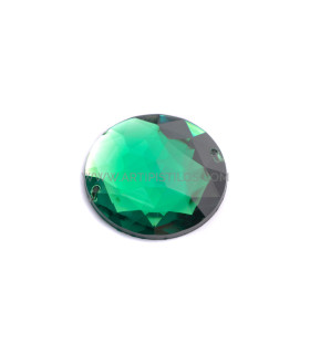 Piedra Redonda Para Coser 30 Mm Verde - tocados