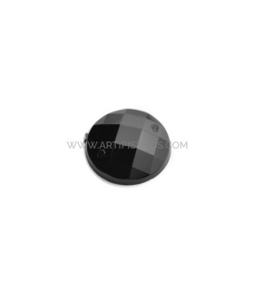 Piedra Circular Para Coser 16 Mm De Diámetro Negro - tocados y
