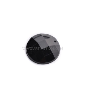 Piedra Circular Para Coser 22 Mm Negro - tocados y