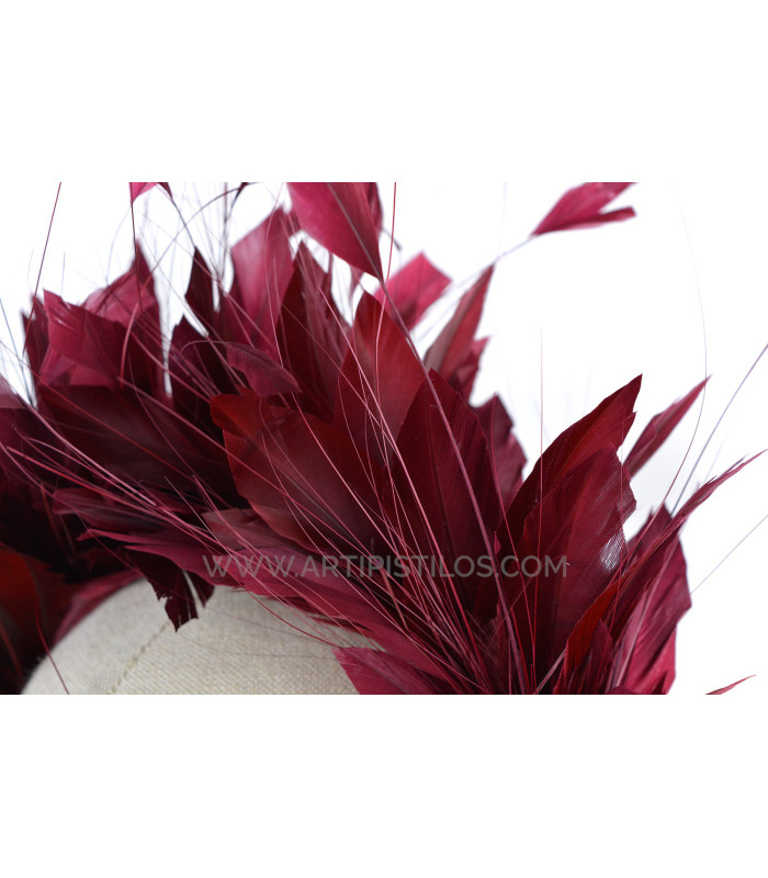 HEADPIECE WITH FEATHERS OF ROOSTER/OSTRICH/GOOSE "LINA".