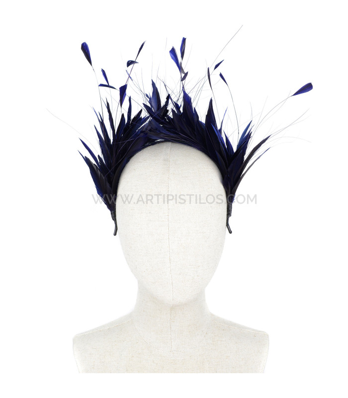 HEADPIECE WITH FEATHERS OF ROOSTER/OSTRICH/GOOSE "LINA".