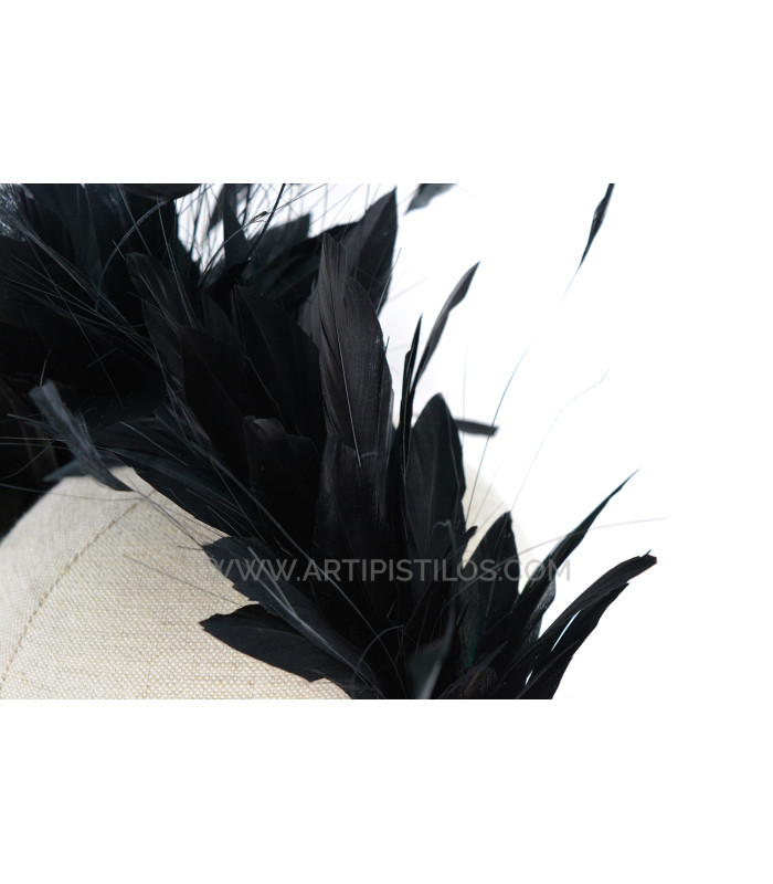 HEADPIECE WITH FEATHERS OF ROOSTER/OSTRICH/GOOSE "LINA".