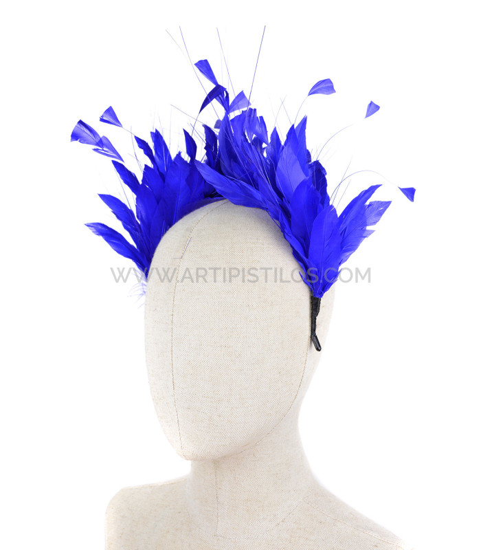 HEADPIECE WITH FEATHERS OF ROOSTER/OSTRICH/GOOSE "LINA".