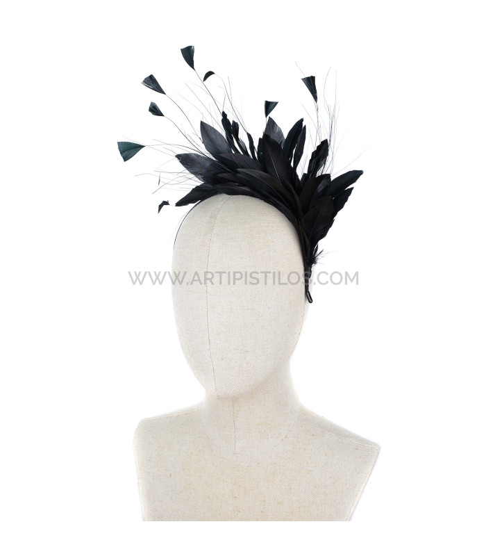 TOCADO DE PLUMAS DE GALLO/AVESTRUZ/OCA "SOLER"