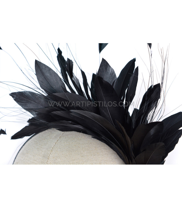 HEADPIECE WITH FEATHERS OF ROOSTER/OSTRICH/GOOSE "SOLER"