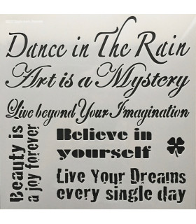 Stencil 30x30 cm - Dance in the rain