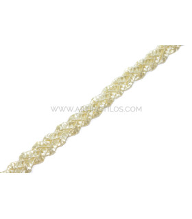 Cinta De Rafia Trenzada 15 Mm X 1 Mt Brillo - tocados para