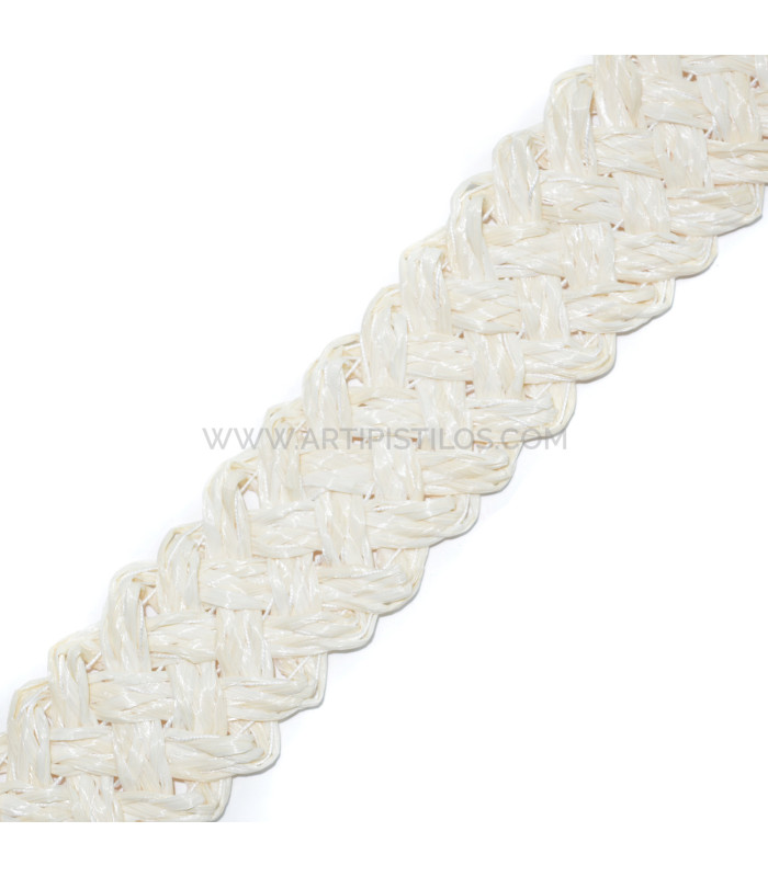 Braided raffia belt 34 mm x 1 mt