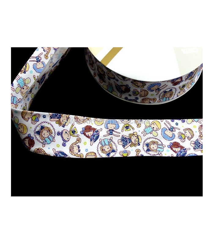 PRINTED FABRIC BIAS 30 MM.
