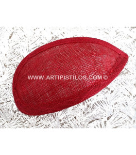 Base Sinamay Lágrima Rojo Vivo 8 X 16 Cms. - tocados para