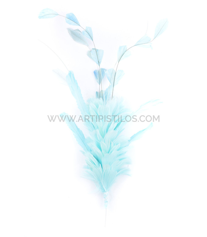 MONTAJE DE PLUMAS GALLO, ÁNADE Y OCA