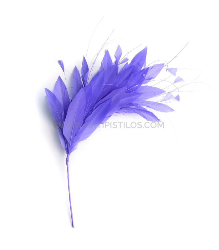 MONTAJE DE PLUMAS GALLO/AVESTRUZ QUEMADO/OCA RECORTADA