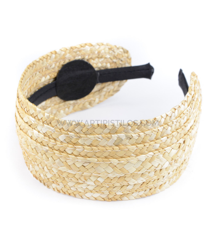 NATURAL STRAW HEADBAND "ADELE"