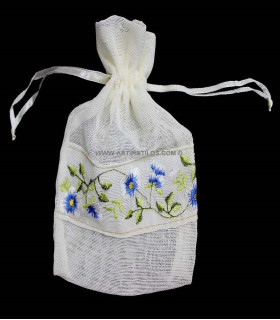 Bolsita Hilo De Algodón 10 X 15 Cms. Azul 10 X 15 Cms. - colores para