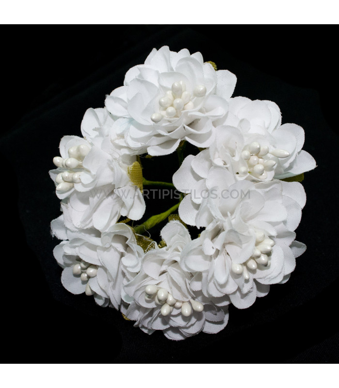POMO DE FLORES DE TELA (6 UDS) "AMBERES"