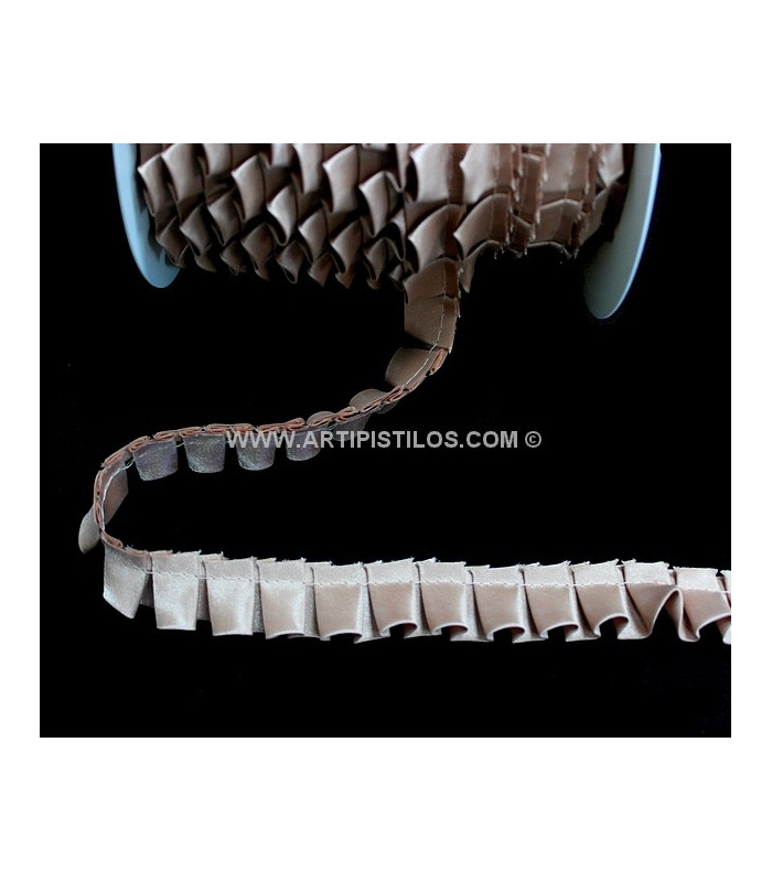 SATIN PLEATED RIBBON BIAS 2 CMS.