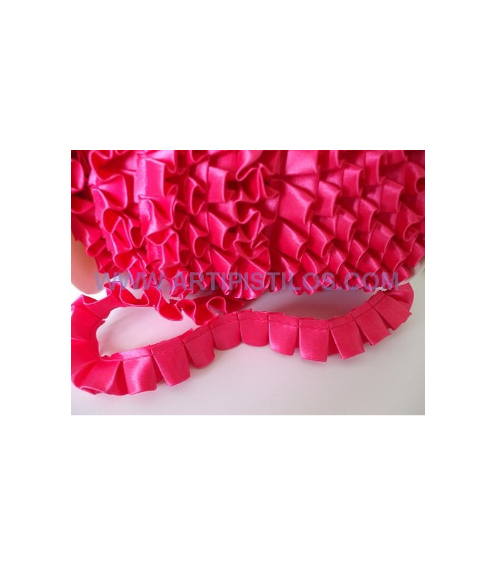 SATIN PLEATED RIBBON BIAS 2 CMS.
