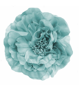 Flor De Tela "odele"  20 Cm Mint - broche