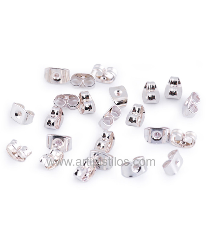 Metal nuts for earrings/Pack 10 pcs.