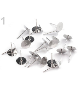 Bases de metal para pendientes 8 mm.