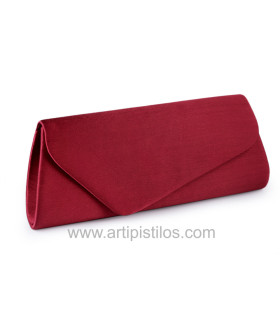 Clutch De Fiesta Satinado Rojo - color