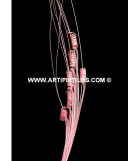 Ricitos De Palmera Rosa Cada Rizo Mide 7 Cms. Aprox. 5/6 Rizos Por Pack - color