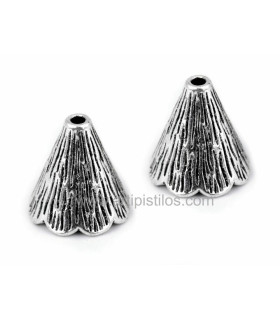Abalorio Decorativo En Forma De Cono Platino - abalorios