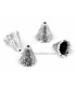 Decorative bead in the shape of a cone