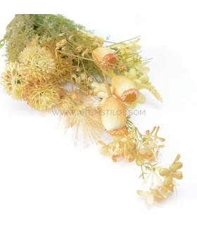Bush De Tela "layla" Mostaza - flores para decorar