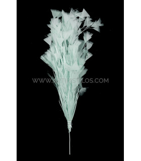 Montagem De Penas De Galo Aquamarine - pamelas