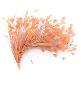 Montaje De Plumas De Gallo Naranja - tocados para