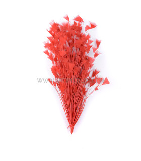 Montaje De Plumas De Gallo Rojo - tocados para