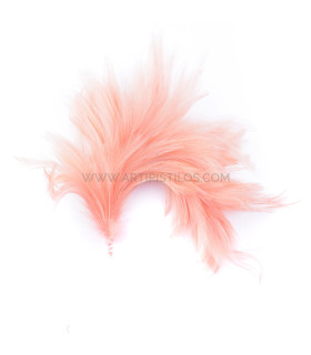 Montagem De Penas De Pescoço De Galinha Coral - pamelas