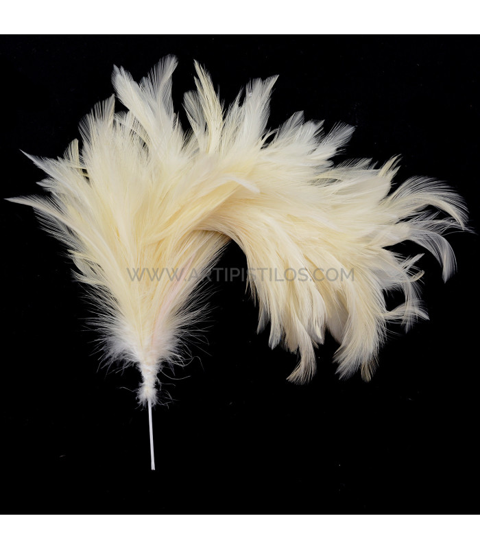 MONTAJE DE PLUMAS DE CUELLO DE GALLO