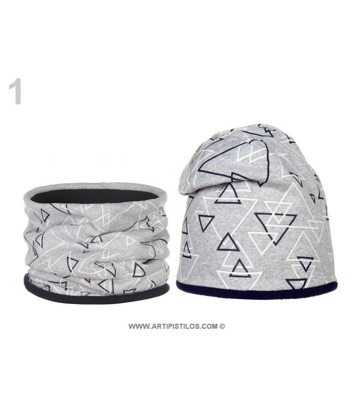 Conjunto de gorro y buff de algodón para niño