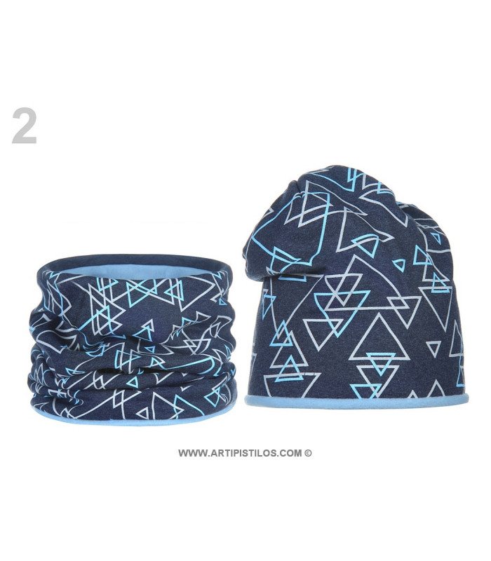 Conjunto de gorro y buff de algodón para niño